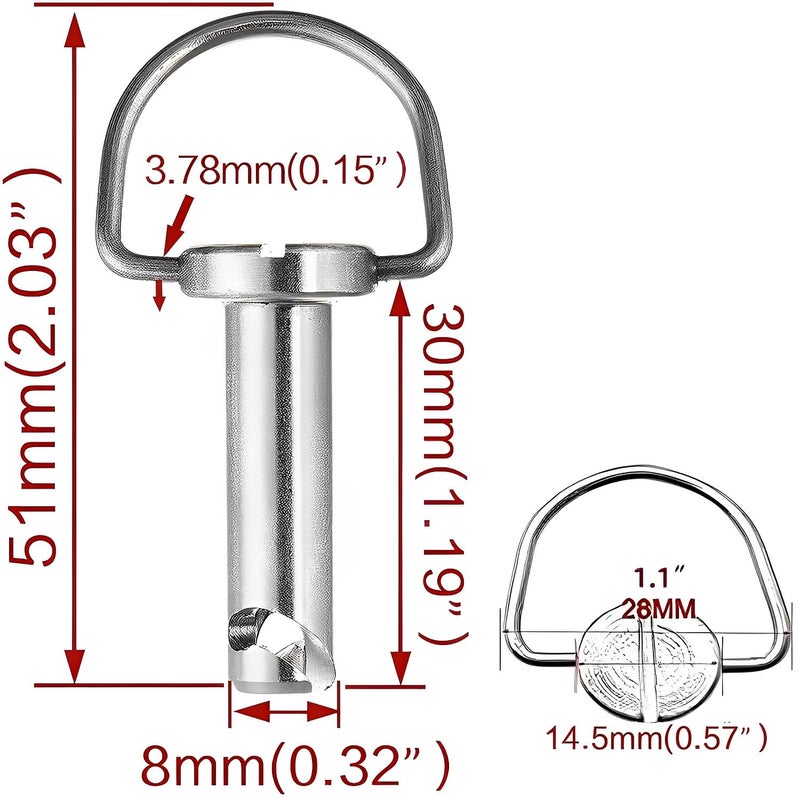 LangPu Harley 1/4 Quarter Turn Fastener with Washers/Saddlebag Mounting Pin Bolts for Harley Touring Softail Road Glide Road King Electra Glide Street Glide FLHR FLHS All Years (Fasteners) - Image 5